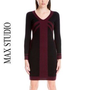 Max Studio color block sweater dress